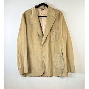 VINTAGE Levis Wildfire Mens Blazer Brown Corduroy Sports Coat Suit Jacket 42L